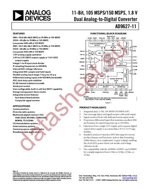 AD9627BCPZ11-105 datasheet  